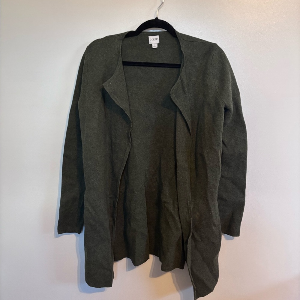 J Crew cardigan size small, has pockets and small stain shown